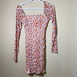 Flower bodycon dress
